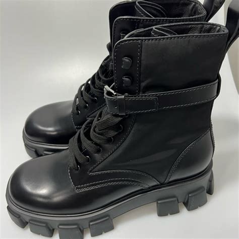 prada lug sole leather combat boots|Prada Monolith Lug.